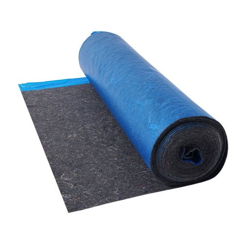 Floor Underlayment 9.3 m²/Roll, 3 mm Thick Laminate Flooring Padding with Attached Vapor Barrier, Heavy Duty Fiber + PE Film, Soundproofing & Noise Reduction, Ideal for Vinyl Wood Flooring