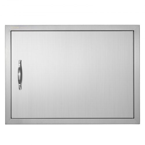 Grilldörr, 685x508 mm enkel utomhusköksdörr, infälld dörr i rostfritt stål, vertikal väggdörr med handtag, för grillö, grillstation, utomhusskåp
