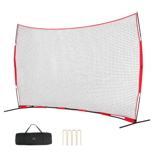 Barriärnät, 16x10 fot bollsportsbarriärnät, bärbar träningsutrustning med bärväska, skyddsskärm för baseboll, softboll, lacrosse, fotboll, hockeyträning, för bakgården
