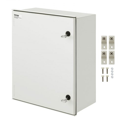 NEMA Steel Enclosure, 60x50x23 cm NEMA 4X Fiberglass Electrical Box, IP66 Waterproof & Dustproof, Outdoor/Indoor Electrical Junction Box, with Mounting Plate