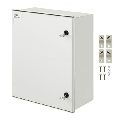 NEMA Steel Enclosure, 60x50x23 cm NEMA 4X Fiberglass Electrical Box, IP66 Waterproof & Dustproof, Outdoor/Indoor Electrical Junction Box, with Mounting Plate