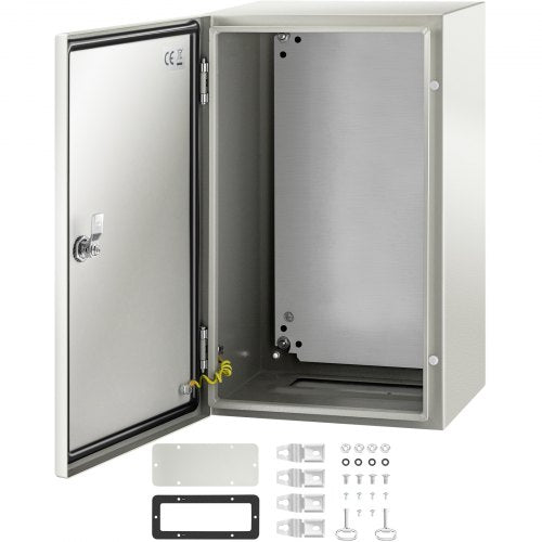 NEMA stålkapsling, 50,8 x 30,5 x 25,4 cm NEMA 4X stålelbox, IP66 vattentät och dammtät, kopplingsdosa för utomhus-/inomhusbruk, med monteringsplatta