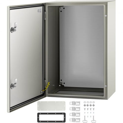 NEMA stålkapsling, 60x40x25 cm NEMA 4X stålelbox, IP66 vattentät och dammtät, kopplingsdosa för utomhus-/inomhusbruk, med monteringsplatta