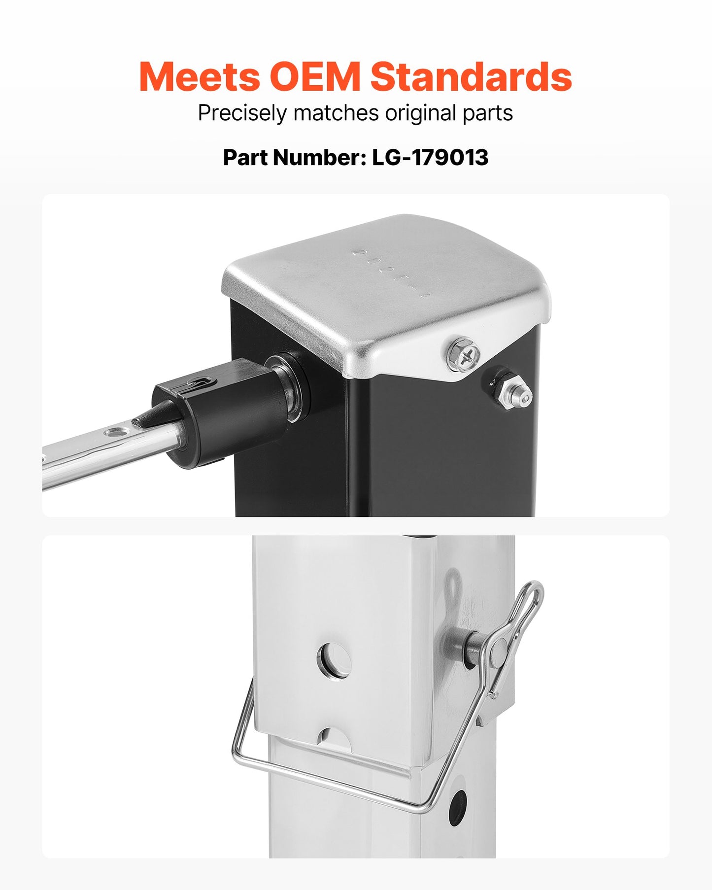 RV Lead Femtehjulslandställsben 179013, 825 mm Femtehjulslandställ Universal Ersättning Kompatibel med Lippert Venture, Atwood, Stromberg Carlson Systems, med Sprint och Bas, Svart