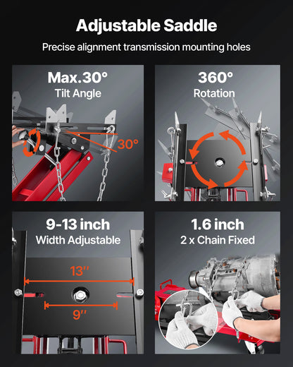 Lågprofilsdomkraft, 1 ton lyftkapacitet, teleskopisk transmission, lyfthöjd 46–70 cm, flexibla 360° svänghjul, kraftig lyftanordning för garage, verkstad