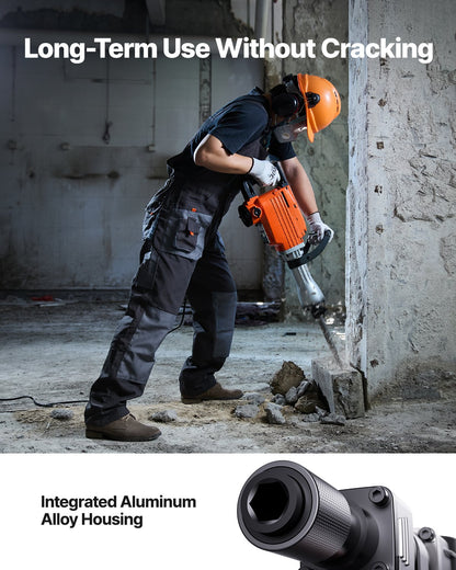 Rivningslyfthammare Betongbrytare 2200W Elektrisk Hammare 6 Mejselbits