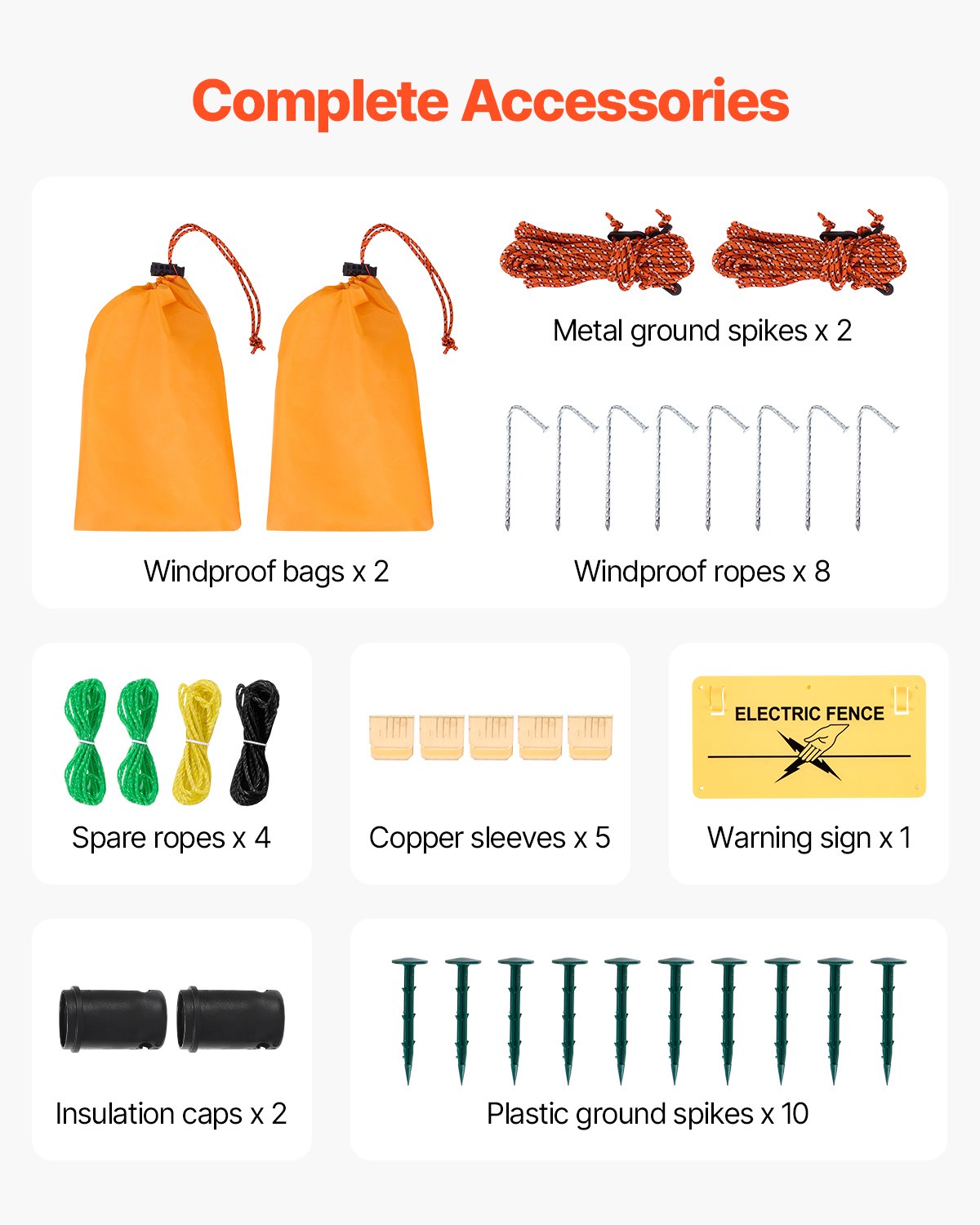Electric Fence Netting, 1.06 x 49.98 m, PE Net Fencing with Posts & Double-Spiked Stakes, Utility Portable Mesh for Goats, Sheep, Lambs, Deer, Hogs, Dogs, Used in Backyards, Farms, and Ranches