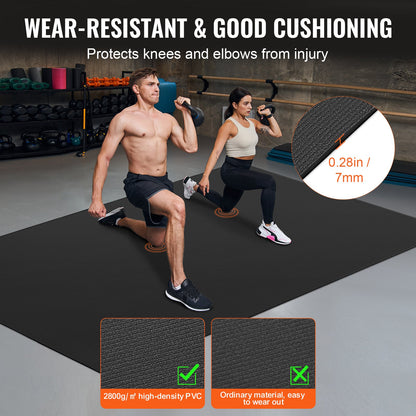 Träningsmatta Halkfri Yogamatta Gym Fitness Pilates Träningsmatta (2,4x18 m)