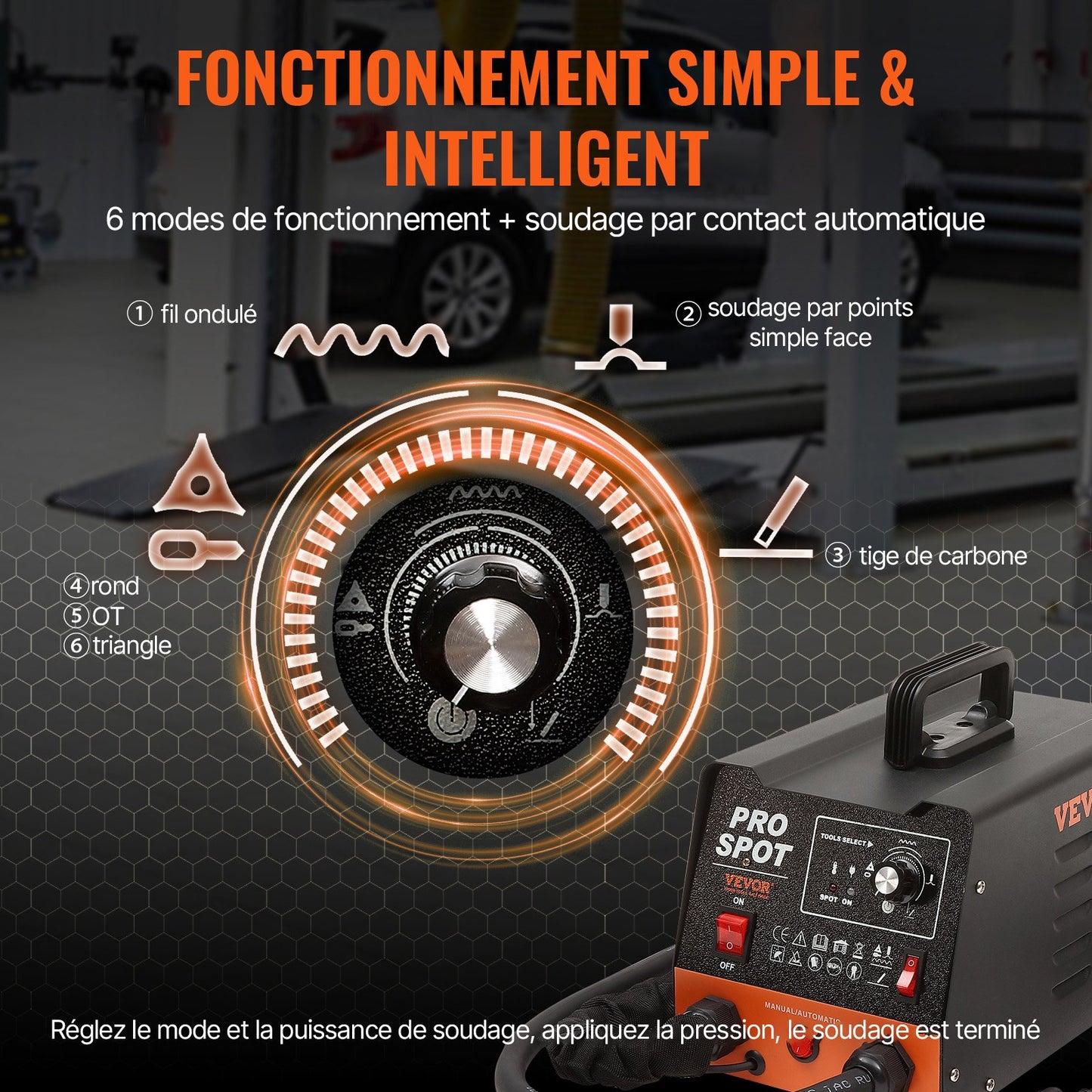 Bultsvetsare, bucklareparationssats, 3 kW punktsvetsare, buckladragare och 6 svetslägen