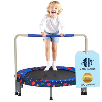 90 cm barnstudsmatta, 1 meter inomhus- och utomhusstudsmatta, hopfällbar ministudsmatta med handtag, rebounderstudsmatta för småbarn, födelsedagspresent till barn från 3 år, pojkar och flickor för skojs skull, Bule