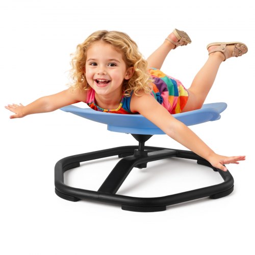 Kids Swivel Chair, 220 lbs Capacity, Elephant Shape Sensory Spinning Chair, Autistic Kids Sensory Toy Seat with Non-Slip Metal Base, Toddler Sit & Spin Seat for Coordination Balance Focus, Blue