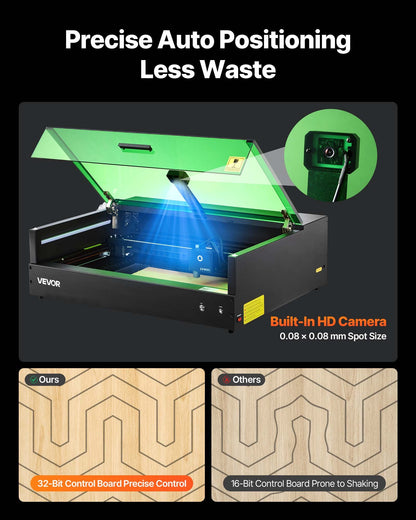 Laser Engraver, 20W, Laser Engraving and Cutting Machine with Enclosure Camera, Laser Cutter, 36000 mm/min, 500 x 320 mm Working Area, for Wood, Leather, Glass, Paper, Certain Metal, Class 1