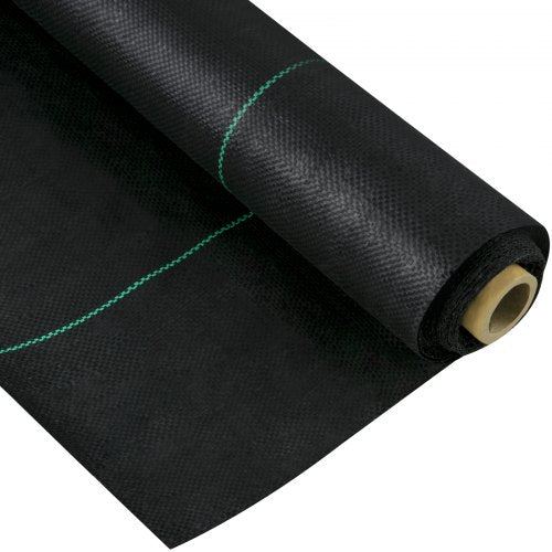 3FTx50FT Premium Weed Barrier Fabric Heavy Duty 5OZ, Woven Weed Control Fabric, High Permeability Good for Flower Bed, Geotextile Fabric for Underlayment, Polyethylene Ground Cover