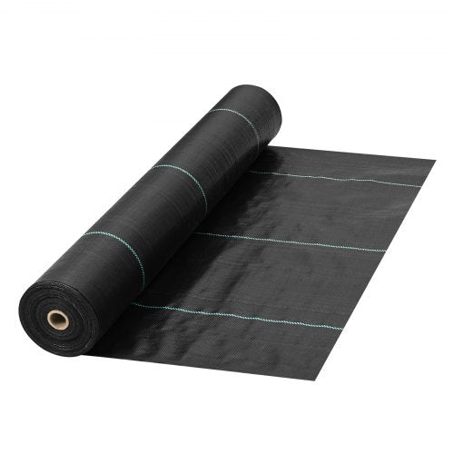 Garden Weed Barrier Fabric, 197 g/m² Heavy Duty Landscape Fabric, 120 cm x 3048 cm Weed Block Control for Garden Ground Cover, Woven Geotextile Fabric for Landscaping, Gardening, Underlayment, Black