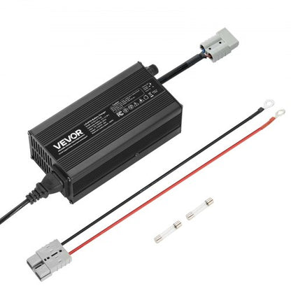 12V 20A litiumbatteriladdare, 14.6V, AC-DC LiFePO4 smart laddare, med Anderson-kontakt, LED-indikator, 0V-aktivering, för litium-LiFePO4-djupcykelladdningsbara batterier för båt, husbil