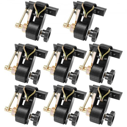 Ladder Rack Ratchet Straps, Black Square Tube Mount, 38 mm Wide x 2.25 m Long Black Ladder Rack Straps with Double J-Hooks, 226.8 kg Load Heavy Duty, Cargo Buckle Lock Strap (8 Pack)