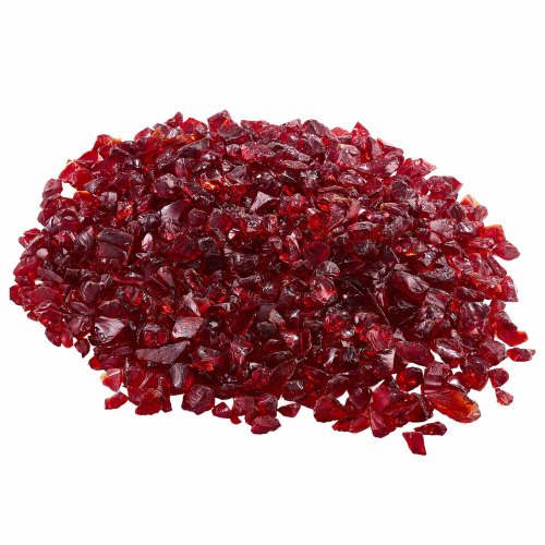 Fire Glass, 10 LBS / 4.5 KG Smokeless & High-Temperature Resistant Fireplace Rocks, 3/4-Inch / 19.05 mm Reflective Firepit Glass Rock, High Luster Stone Landscaping for Fire Pit Table, Red