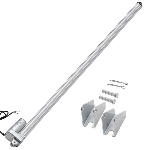 12V linjärt ställdon, 1016 mm slaglängd IP65 vattentät linjärt ställdon, 3000N 5 mm/s rörelseställdon med monteringsfäste för solcellsspårare, industrimaskiner, dörröppnare