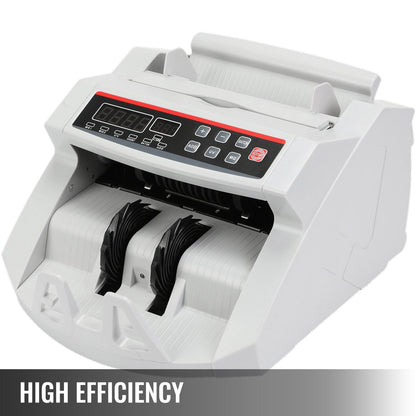 Banknotes Counters Money Counter With LED Display Professional Note Counter With False Banknotes Detector, UV/MG, 1000 Bills/Minute, Counts Only Number of Sheets