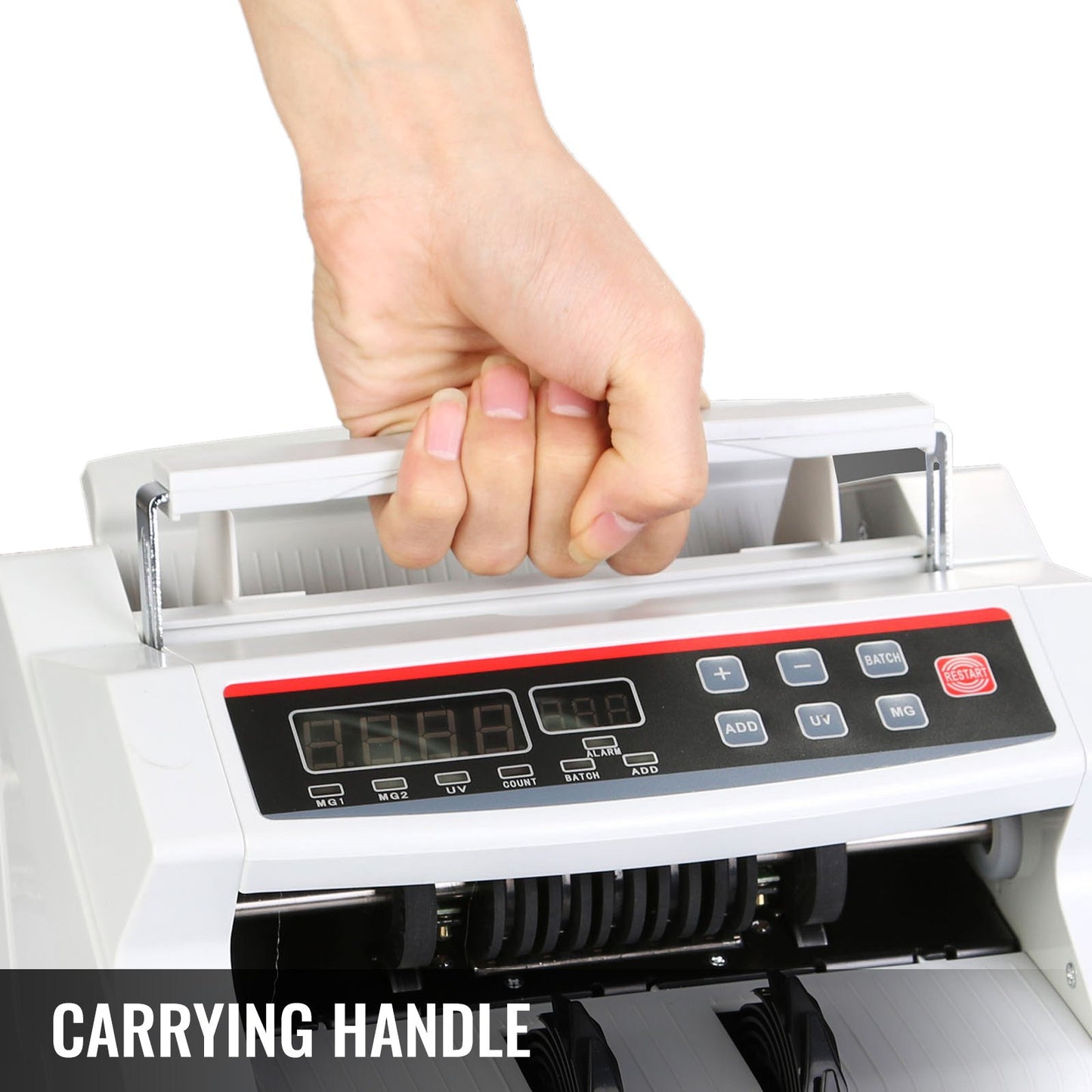 Banknotes Counters Money Counter With LED Display Professional Note Counter With False Banknotes Detector, UV/MG, 1000 Bills/Minute, Counts Only Number of Sheets