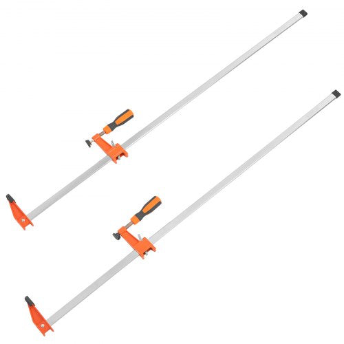 Stångklämmor för träbearbetning, 2-pack 914,4 mm klämma/spridare, snabbväxlings-F-klämma med 600 lbs belastningsgräns, 63,5 mm halsdjup, gjutjärn och kolstål, träklämmor för träbearbetning metallbearbetning