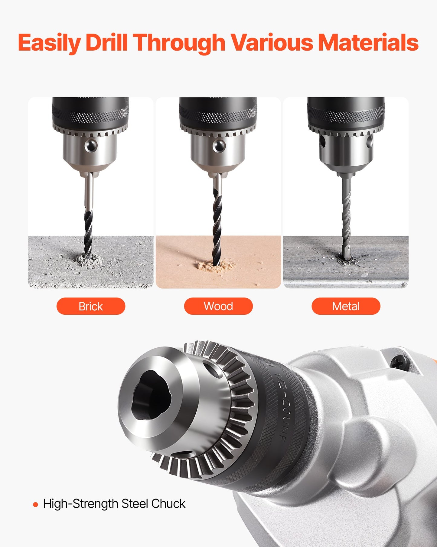 Borrblandare, 15,89 mm sladdansluten elektrisk borrblandarsats, 0-850 varv/min 3,2A blandningsborrar, blandningsborrmaskin med D-handtag för borrning och blandning, handhållna cementblandare för foder, färg, cement