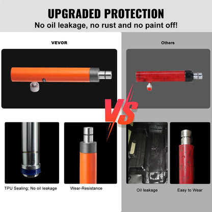 4-tons portakraftssats, bärbar hydraulisk domkraft med 1,2 m oljeslang, reparationssats för bilram med förvaringsväska för bilreparationer, lastbilar, lantbruk (8800 pund)