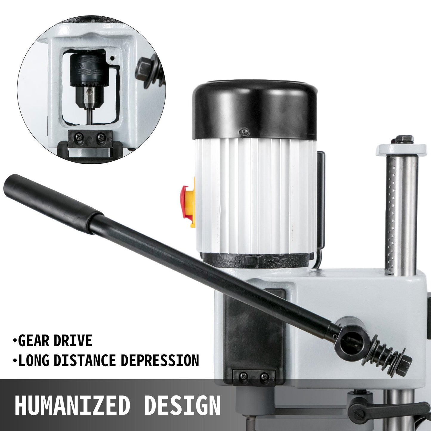 Bänkborrmaskin 373 W (1/2 hk) 1400 varv/min Bänkborrpressar 13 mm chuckkapacitet Bänkborrmaskin 27 kg (60 pund) Vikt För sågning av trähålhål Invändig slipning Metallborrning