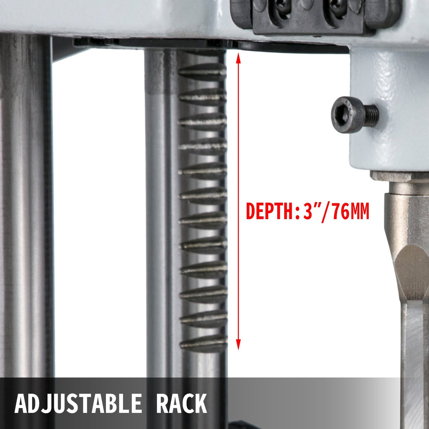 Träbearbetningsmaskin för mortising, 750W 2800 RPM Powermatic mortiser, ihålig mortis med mejselbitssatser, bänkmonterad mortisingmaskin, för att göra runda hål eller fyrkantiga hål i trä