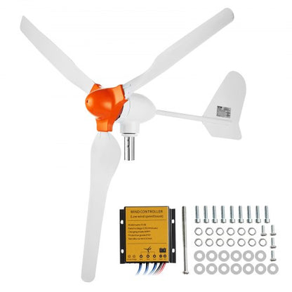 800W vindturbingenerator, 12V vindturbinsats, 3-bladig vindkraftgenerator med MPPT-regulator, justerbar vindriktning och 2,5 m/s startvindhastighet, lämplig för hem, gård, husbilar, båtar
