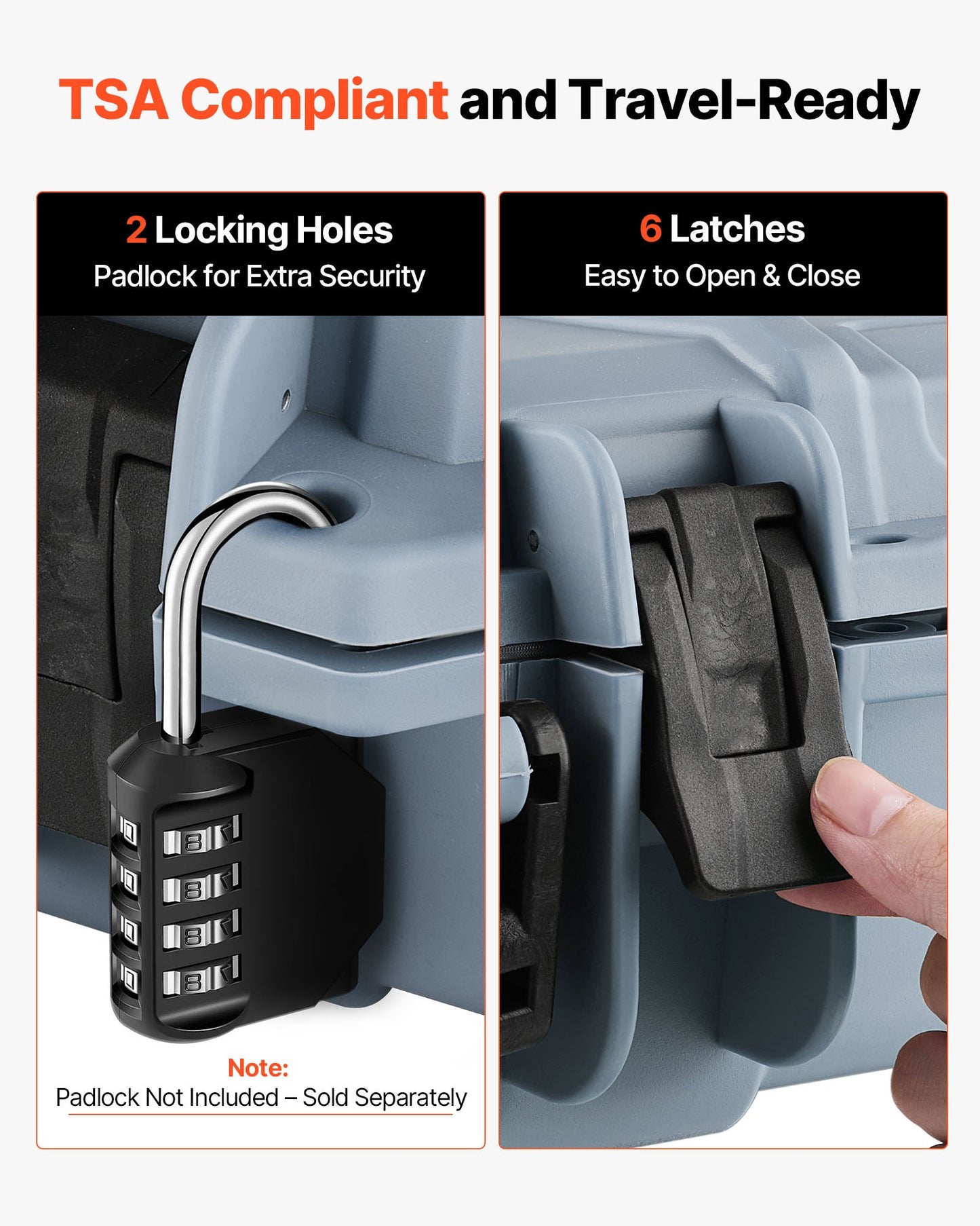 Hård gevärsväska, låsbar gevärsväska med förskurna skum, 1270 mm flyttbar vapenförvaring med hjul, IP67 vattentät och dammtät pistolförvaring för gevär, hagelgevär, airsoftvapen, grå