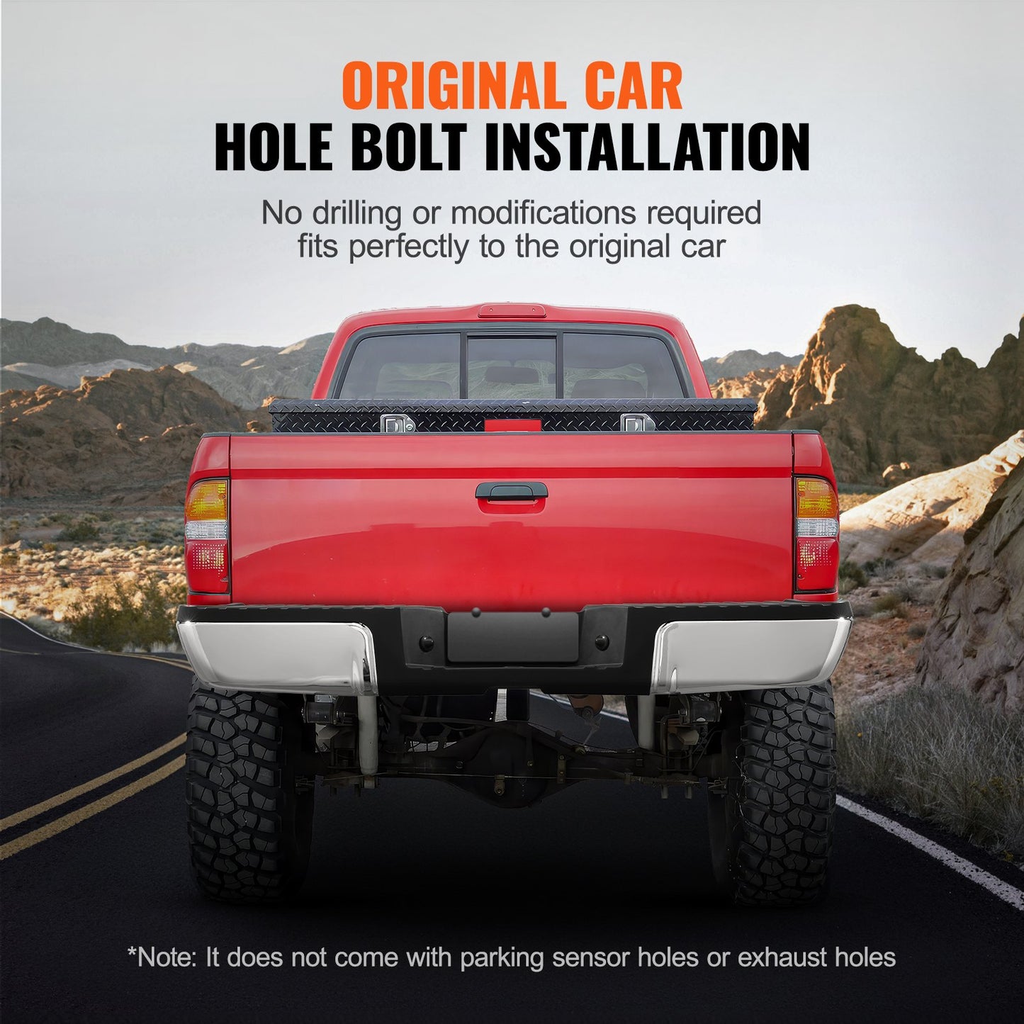 Bakre stötfångare, kompatibel med 2008-2016-Ford F250/Ford F350 Super Duty, stötfångare i kromstål, reservdel för bakre stötfångare med registreringsskyltsbelysning och fotsteg, för FO1103148
