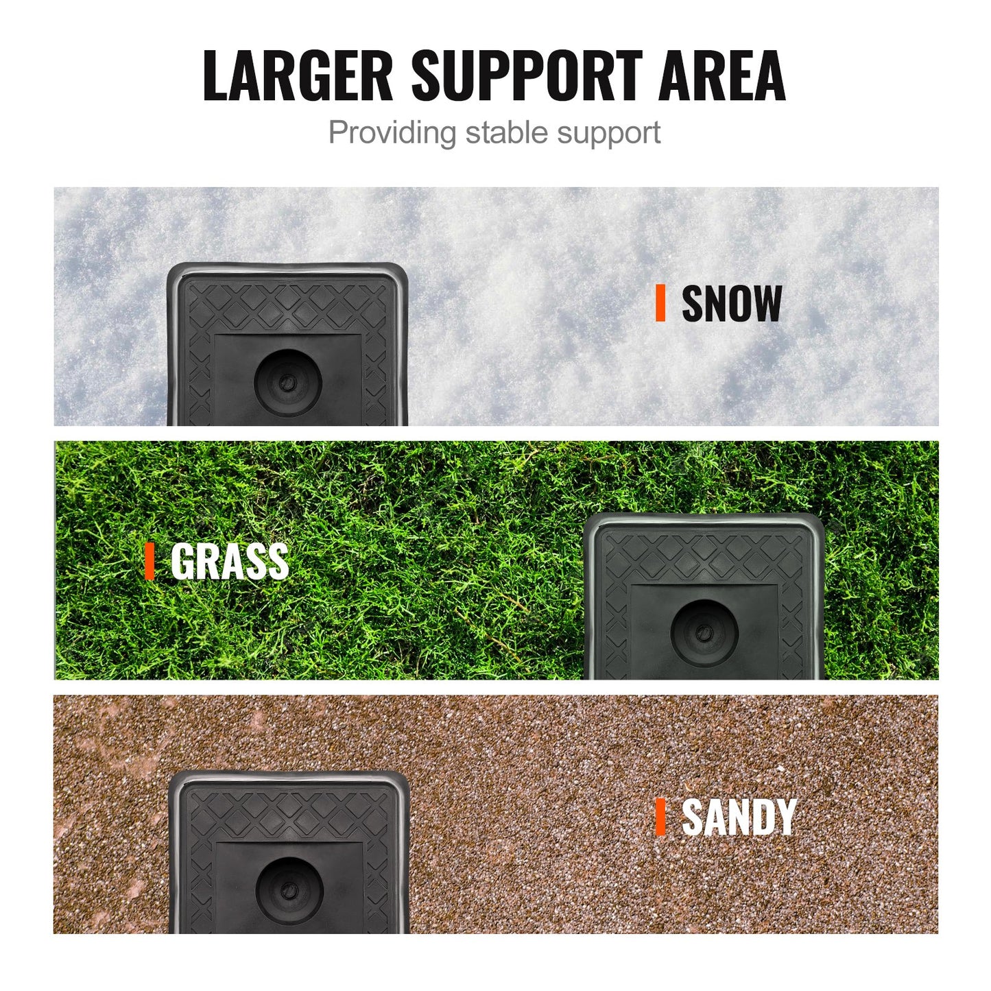 Trailer Jack Block, 6000 lbs Capacity per RV Leveling Block, High-quality Polypropylene RV Camper Stabilizer Blocks, RV Travel Accessories Use for Any Tongue Jack, Post, Foot, 5th Wheels, 4-Pack