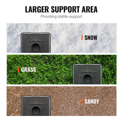 Trailer Jack Block, 6000 lbs Capacity per RV Leveling Block, High-quality Polypropylene RV Camper Stabilizer Blocks, RV Travel Accessories Use for Any Tongue Jack, Post, Foot, 5th Wheels, 4-Pack