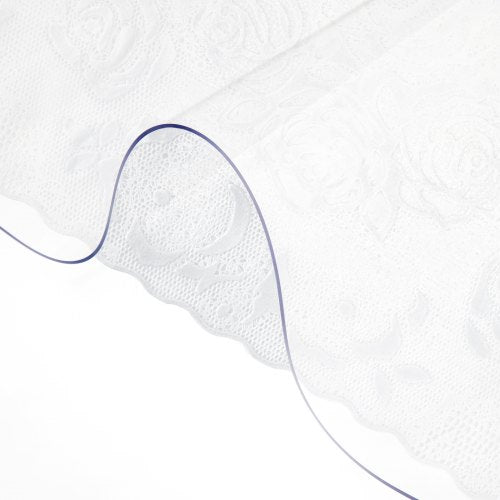 Plastbordsskydd 36 x 60 tum, 1,5 mm tjockt genomskinligt bordsskydd, rektangulärt genomskinligt skrivbordsmatta, vattentätt och enkelt att rengöra för kontorsbyrå/nattduksbord