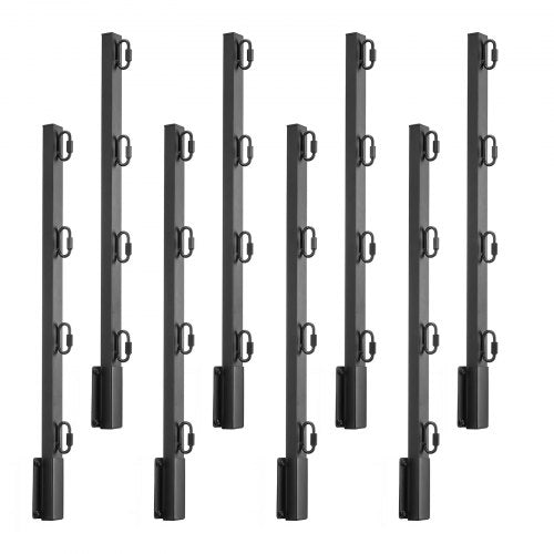 Förlängare för staketstolpe, 8-pack 605 mm taggtrådsarmar, robust stålhöjdförlängare för staket, platt- eller ytmonterade taggtrådsförlängningsarmar, skyddar avskildhet och förhindrar att husdjur hoppar av