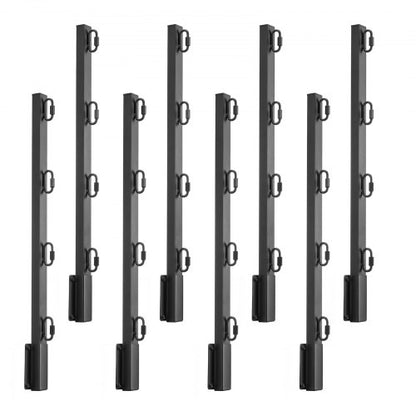 Förlängare för staketstolpe, 8-pack 605 mm taggtrådsarmar, robust stålhöjdförlängare för staket, platt- eller ytmonterade taggtrådsförlängningsarmar, skyddar avskildhet och förhindrar att husdjur hoppar av