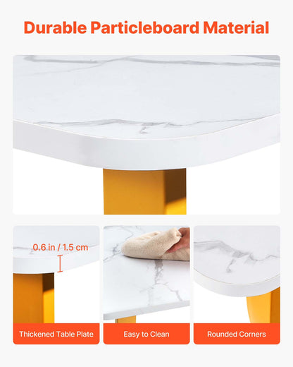 Skrivbord, 160 cm B x 80 cm D Stort kontorsskrivbord, Modernt datorbord Konferensbord Mötesrumsbord, Förstorat skrivbord för hemmakontor, Vitt och guld