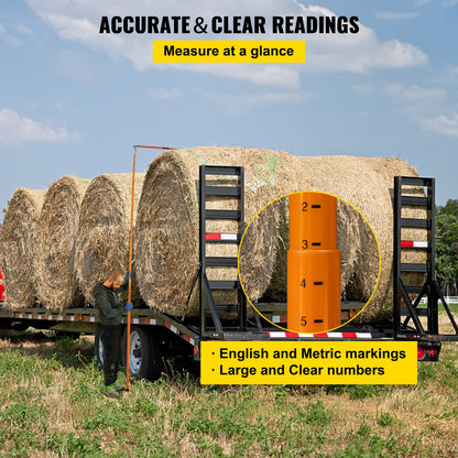 Mätstång för lasthöjd, 4,5 m robust höjdstång i glasfiber för lastbilar med justerbar stång, icke-ledande höjdstång för lastbilar med bärväska, höjdstång för lastbilar, biltransportörer