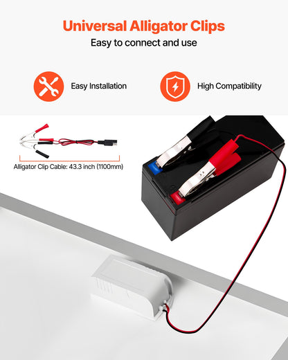 20W 12V solcellsbatteri underhållsladdare, mono solpanel batteriladdare med inbyggd MPPT-kontroller och justerbart monteringsfäste, IP65 vattentät för bil båt husvagn hustak