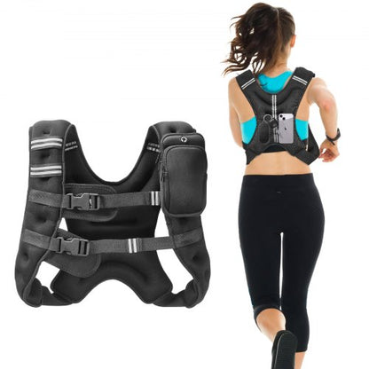 Viktväst, 7 kg viktväst med reflekterande rand, kroppsviktsväst med justerbart spänne för män och kvinnor, träningsutrustning för styrketräning, löpning, jogging, fitness och viktminskning
