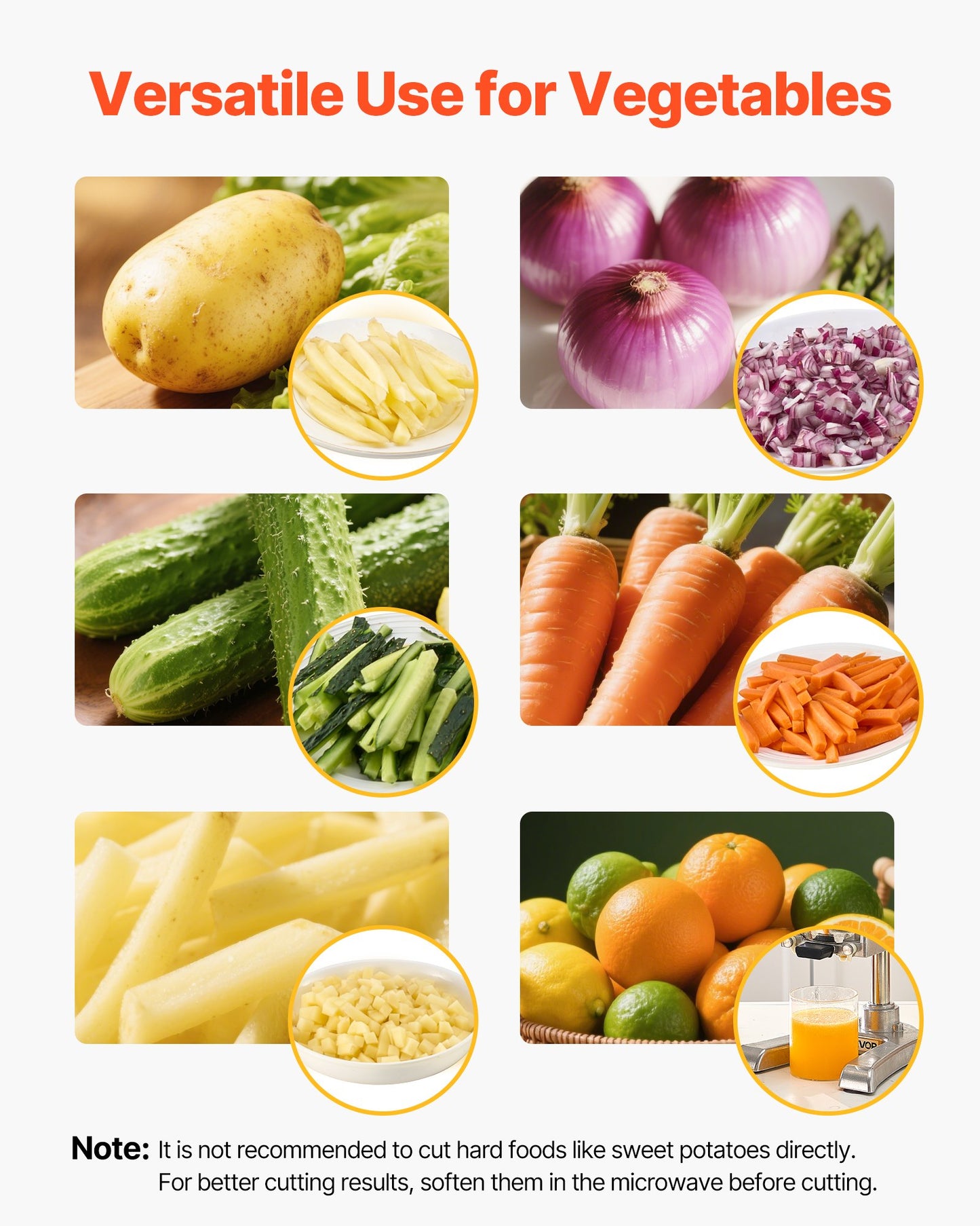 Commercial French Fry Cutter, Stainless Steel Vegetable Fruit Chopper with 3 Replacement Blades 12.7mm 9.5mm 6.4mm, and a Juicing Blade, Manual Potato Slicer Dicer for Restaurants & Home Kitchen