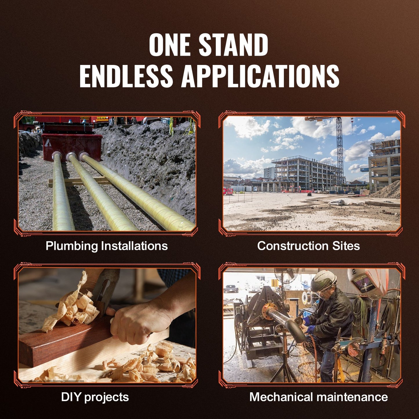 V-huvud rörställ justerbar höjd 71,1–132,1 cm 2500lbs rördomkraftsstativ Hopfällbart bärbart högt hopfällbart rörställ med V-huvud fällbara släpvagnsdomkrafter