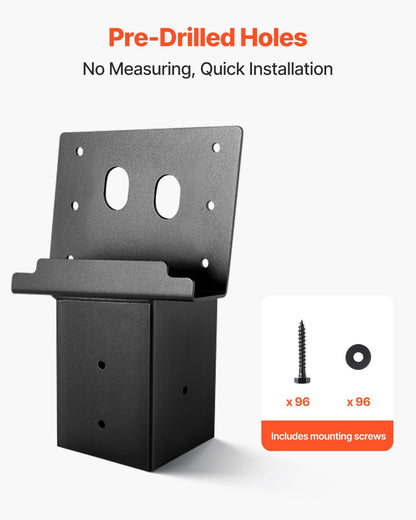 Deer Blind Brackets, Outdoor 3.6x3.6 Platform Bracket, Fit 3.5x3.5 In / 88.9x88.9 mm Lumber, 2204lbs/1000kg Capacity Steel Elevator Brackets for Deer Stand, Hunting Blinds, Shooting Shack, 8 Pcs