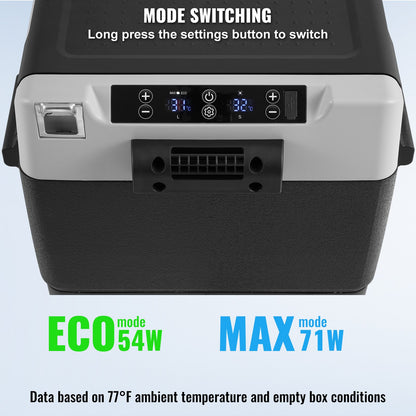 Bärbart bilkylskåp, 12 volts bilkylskåp, 58 l / 61,5 qt bärbar frys med dubbla zoner, justerbar temperatur -4℉-68℉, kompressorkylare för hem, utomhusbruk, camping, husbil, bil
