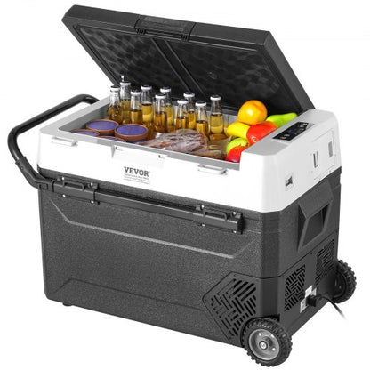 Bärbart bilkylskåp, 12 volts bilkylskåp, 60 l / 63,4 qt bärbar frys med en zon, justerbar temperatur -4℉-68℉, kompressorkylare för hem, utomhus, camping, husbil, bil