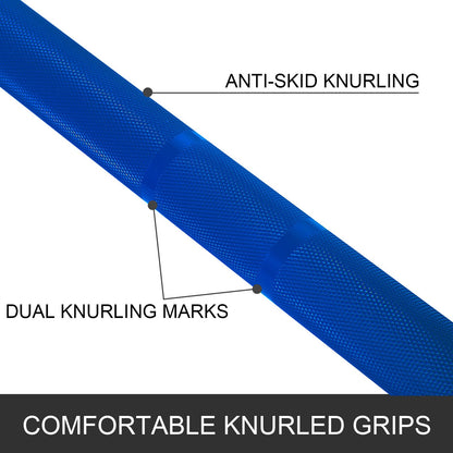 2m skivstång blå 15kg tyngdlyftningsstång träning fitness övning bänkpressstång för tyngdlyftningsstång viktstång bänklyft knäböj med spännen och klämmor