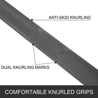 2m skivstång 15kg tyngdlyftningsstång träning fitness övning bänkpressstång för tyngdlyftningsstång viktstång bänklyft knäböj med spännen och klämmor grå