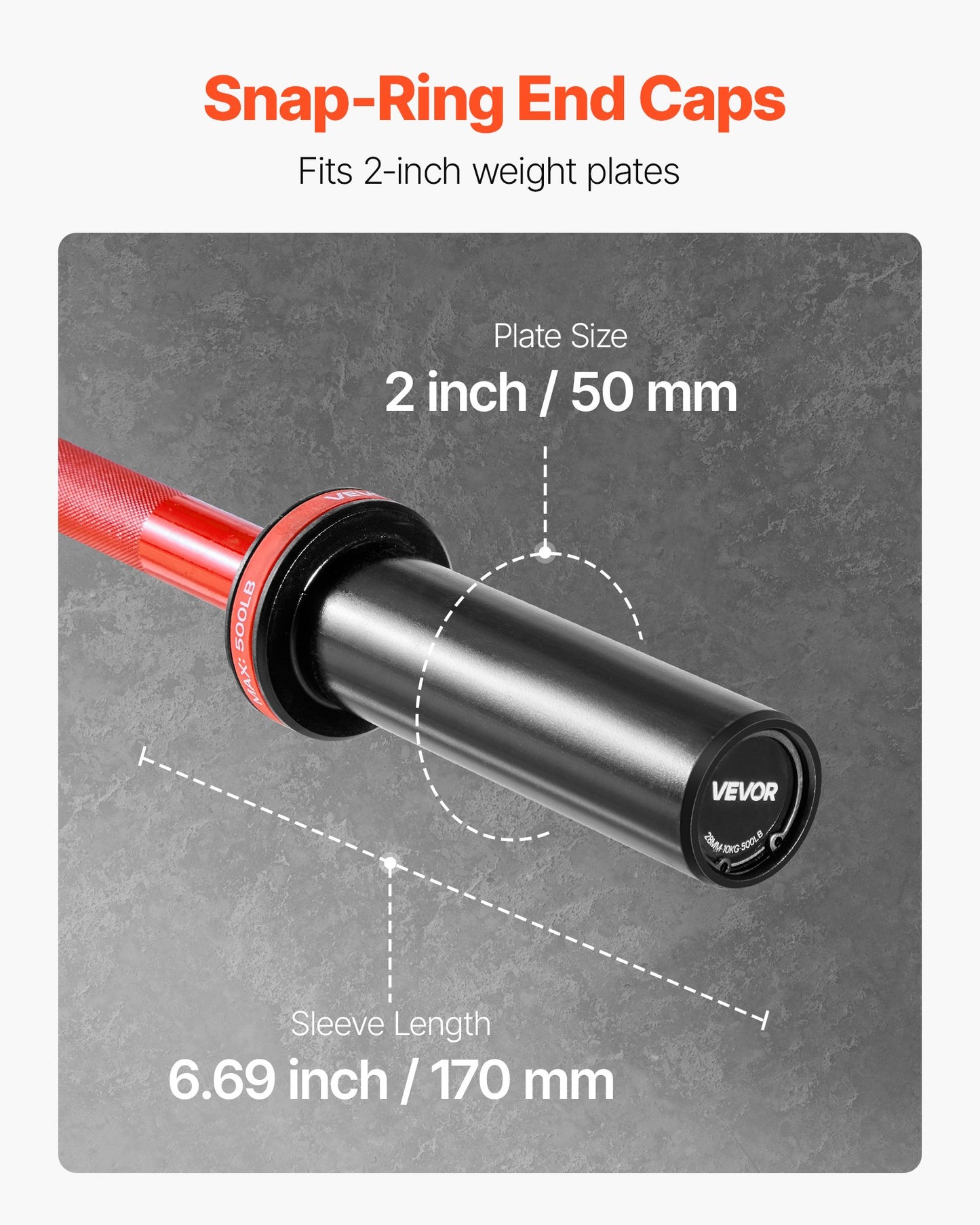 120 cm skivstång, passar 5 cm viktskivor, skivstång med räfflat grepp för styrketräning, tyngdlyftning, knäböj, marklyft, bänkpress, curl, overheadpress, 226 kg kapacitet