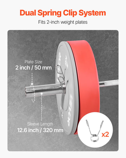 1,8 m skivstång, passar 5 cm viktskivor, förkromad skivstång med räfflat grepp för styrketräning, tyngdlyftning, knäböj, marklyft, bänkpress, curl, overheadpress, 227 kg kapacitet